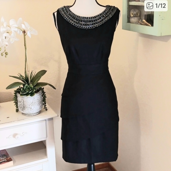 Connected Petite Embellished Dressy Dress - Picture 1 of 12